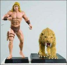 Supereroi MARVEL Eaglemoss STATUA PIOMBO Speciale KA-ZAR e ZABU'