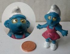 VINTAGE SMURF Puffo Pitufo Schtroumpf Schlümpf PUFFETTA occhi mobili