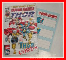 CAPITAN AMERICA e THOR 1 Marvel Italia 1994 parzialmente blisterato con gadget