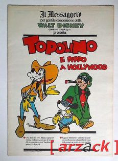 TOPOLINO supplemento a IL MESSAGGERO Topolino e l'illusionista 16/12/89