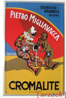 Targa Pubblicitaria in Latta COLORIFICIO BERGAMASCO Pietro Migliavacca CROMALITE