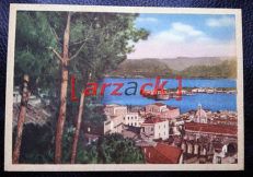 MESSINA Vecchia Cartolina Primo Colore PANORAMA il porto la Madonnina