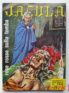 JACULA N 12 rose rosse sulla tomba RG 1969 fumetto erotico ERREGI