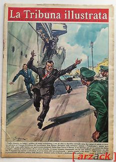 LA TRIBUNA ILLUSTRATA 22 NAVE TRANSILVANIA ASILO POLITICO ITALIA 4/6/1958