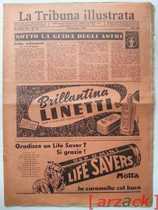 LA TRIBUNA ILLUSTRATA anno LXI  N 24 BRILLANTINA Pubblicità Advertising 1953