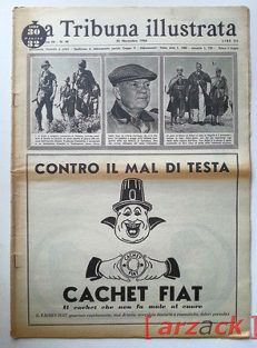 LA TRIBUNA ILLUSTRATA anno 66  N 48 CACHET FIAT Pubblicità Advertising 1956