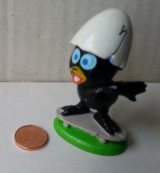 CALIMERO con Skate PVC Pagot 1996 6,5 Cm. Vintage