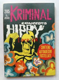 KRIMINAL n 285 Concerto Hippy CORNO 1970 con ADESIVI