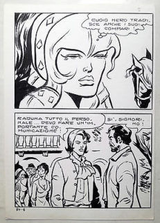 SANDRO ANGIOLINI Vartan TAVOLA ORIGINALE edifumetto evilfrance 84