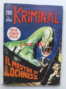 KRIMINAL n 299 Il Mostro di Lochness CORNO 1970 con ADESIVI