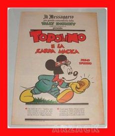 TOPOLINO supplemento IL MESSAGGERO Topolino e la scarpa magica 1/9/1990