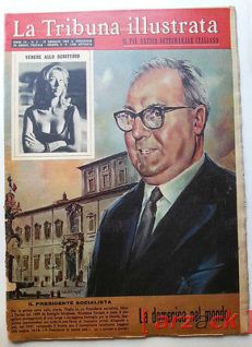 LA TRIBUNA ILLUSTRATA anno 75  N 3 - 17/1/1965 SARAGAT Presidente