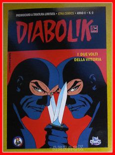 Cartolina DIABOLIK Etna Comics anno II N 0 TIRATURA LIMITATA