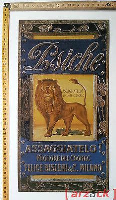 Targa Pubblicitaria in Latta PSICHE cognac BISLERI Targhe Pubblicitarie Hachette
