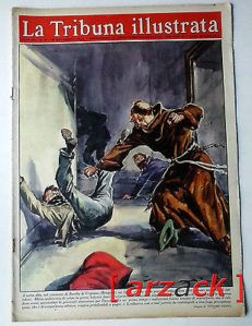 LA TRIBUNA ILLUSTRATA anno 68  N 47 - 23/11/1958 Batella di Urgnano frate sventa