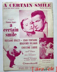 SPARTITO sheet music Partition A CERTAIN SMILE Sammy Fain P F Webster