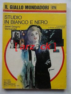 IL GIALLO MONDADORI 1276 Studio in bianco e nero JANET GREGORY VERMANDEL 1973