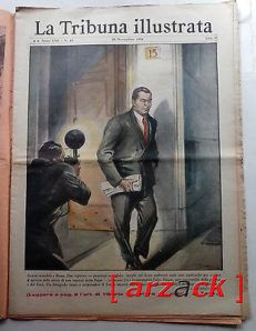 LA TRIBUNA ILLUSTRATA anno LXII  N 48 - 28/11/1954 scandalo foro di Roma