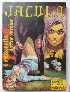 JACULA n 44  è mezzanotte dottor Verdier RG 1970 fumetto erotico ERREGI