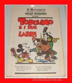 TOPOLINO supplemento IL MESSAGGERO Topolino e i due ladri 11/11/1989
