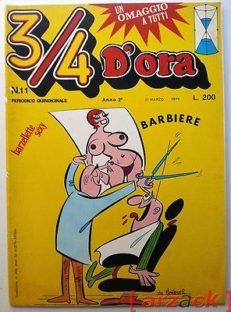 3/4 D'ORA N. 11 anno II EDIZIONI EURO ITALIA 1971 Barzellette Sexy con cedola
