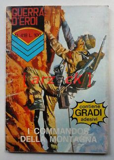 GUERRA D'EROI 418 con ADESIVI Corno 1973