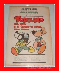 TOPOLINO supplemento IL MESSAGGERO Eta Beta e il tesoro di Mook I 26/5/1990