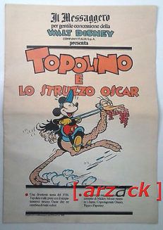 TOPOLINO supplemento IL MESSAGGERO Topolino e lo struzzo Oscar 23/9/89
