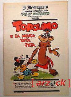 TOPOLINO supplemento IL MESSAGGERO Topolino e la mosca Zeta Zeta 23/6/90