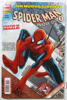 L'UOMO RAGNO n 489 inzio UN NUOVO GIORNO Marvel Panini 2008 POSTER