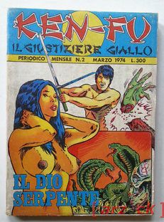 KEN-FU Il giustiziere giallo n 2 IL DIO SERPENTE Edizioni UP 1974