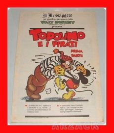 TOPOLINO supplemento IL MESSAGGERO Topolino e i pirati I 18/11/1989