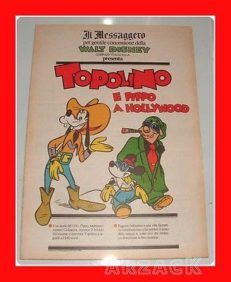 TOPOLINO supplemento IL MESSAGGERO Topolino e Pippo a Hollywood 30-6-1990