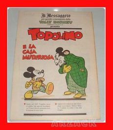TOPOLINO supplemento IL MESSAGGERO Topolino e la casa misteriosa 24/2/1990