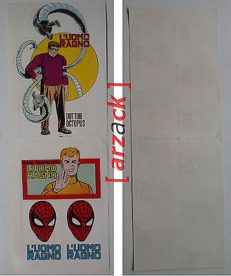 Adesivo L'UOMO RAGNO 27 Corno 1971 gadget ADESIVI 100% completi e originali
