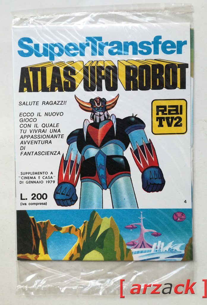 ATLAS UFO ROBOT GOLDRAKE Supertransfer 4 TRASFERELLI Edierre 1978 GOLDORAK nuovi