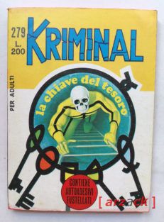 KRIMINAL n 279 La chiave del tesoro CORNO 1970 con ADESIVI
