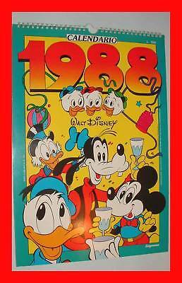CALENDARIO 1988 ORIGINALE TOPOLINO WALT DISNEY NUOVO - iCollezionisti