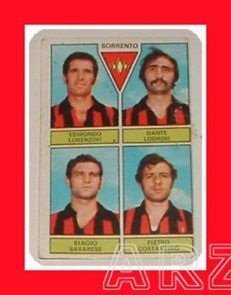 FIGURINA CALCIATORI Panini 1971 72 serie B SORRENTO