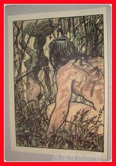 POSTER a colori TARZAN MILO MANARA 30x42 cm.