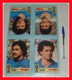 4 FIGURINE GIGANTI Intrepido CAMPIONI DEL MONDO 1982
