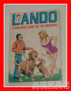 Fumetto erotico d'epoca LANDO 80 Edifumetto 1976 L'ABELARDO CANE DA UN MILIARDO