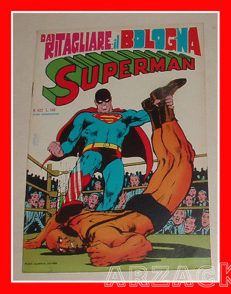 SUPERMAN 622 Mondadori 1969 completo con Bologna da ritaglio