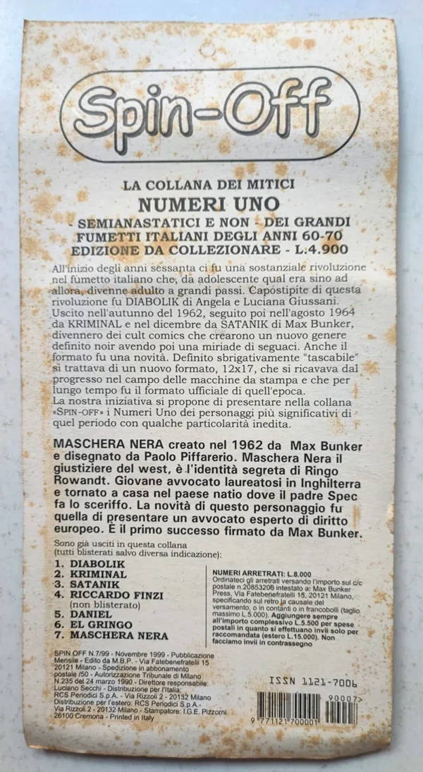 MASCHERA NERA N 1