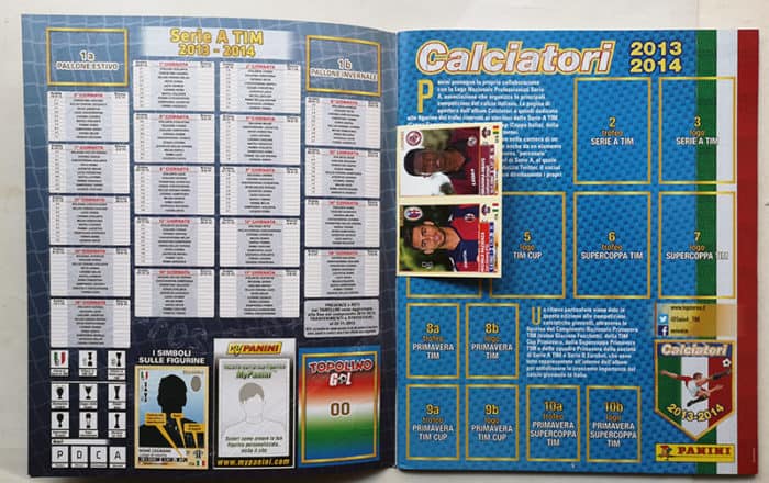 ALBUM CALCIATORI PANINI 2013-14 vuoto versione omaggio con figurine e cedole - immagine 2