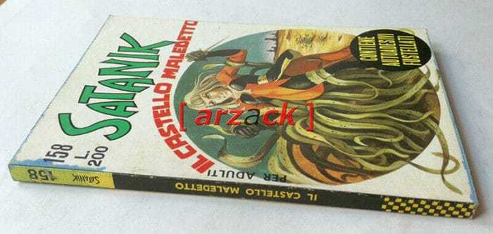 SATANIK n 158 Il castello maledetto CORNO 1970 con adesivi ADESIVI - immagine 2