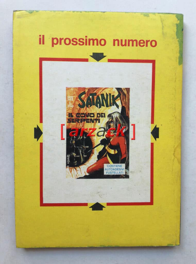 SATANIK n 158 Il castello maledetto CORNO 1970 con adesivi ADESIVI - immagine 3