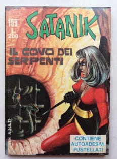 SATANIK n 159 Il covo dei serpenti CORNO 1970 con adesivi ADESIVI