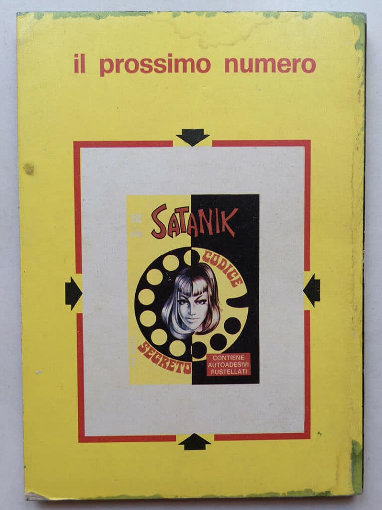 SATANIK n 159 Il covo dei serpenti CORNO 1970 con adesivi ADESIVI - immagine 4