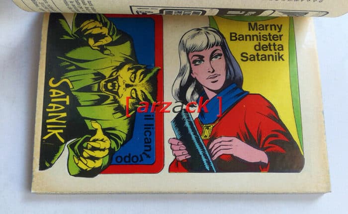 SATANIK n 158 Il castello maledetto CORNO 1970 con adesivi ADESIVI - immagine 4